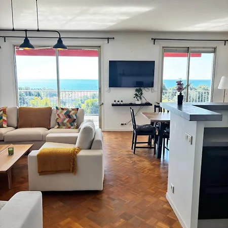 Splendid T6 Panoramic Sea View Free Parking * Cagnes-sur-Mer